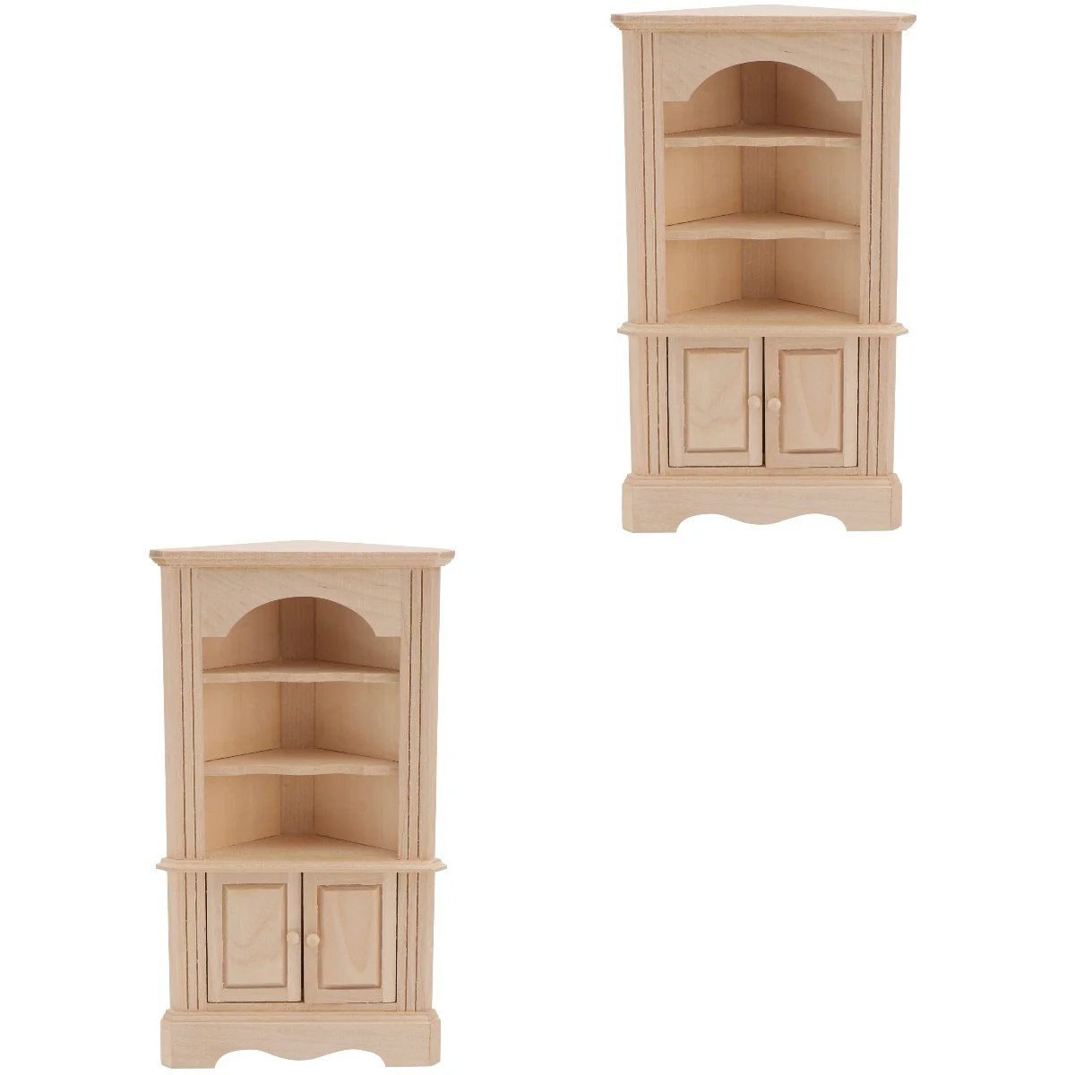 

2 pcs Model Mini House Cabinet Model Simulated Furniture Cabinet Simulated Toy