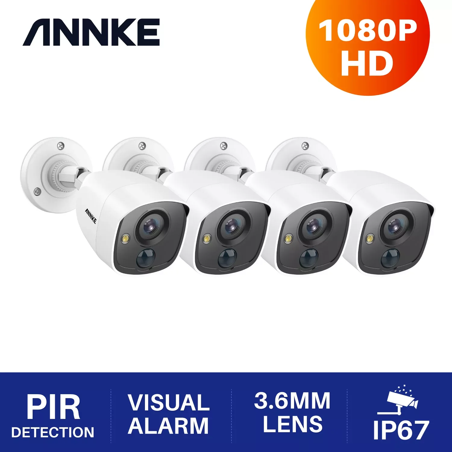 

NEW2023 4X Ultra 5MP TVI CCTV Camera Outdoor Weatherproof White Security Surveillance System EXIR Night Vision Email Alert Kit