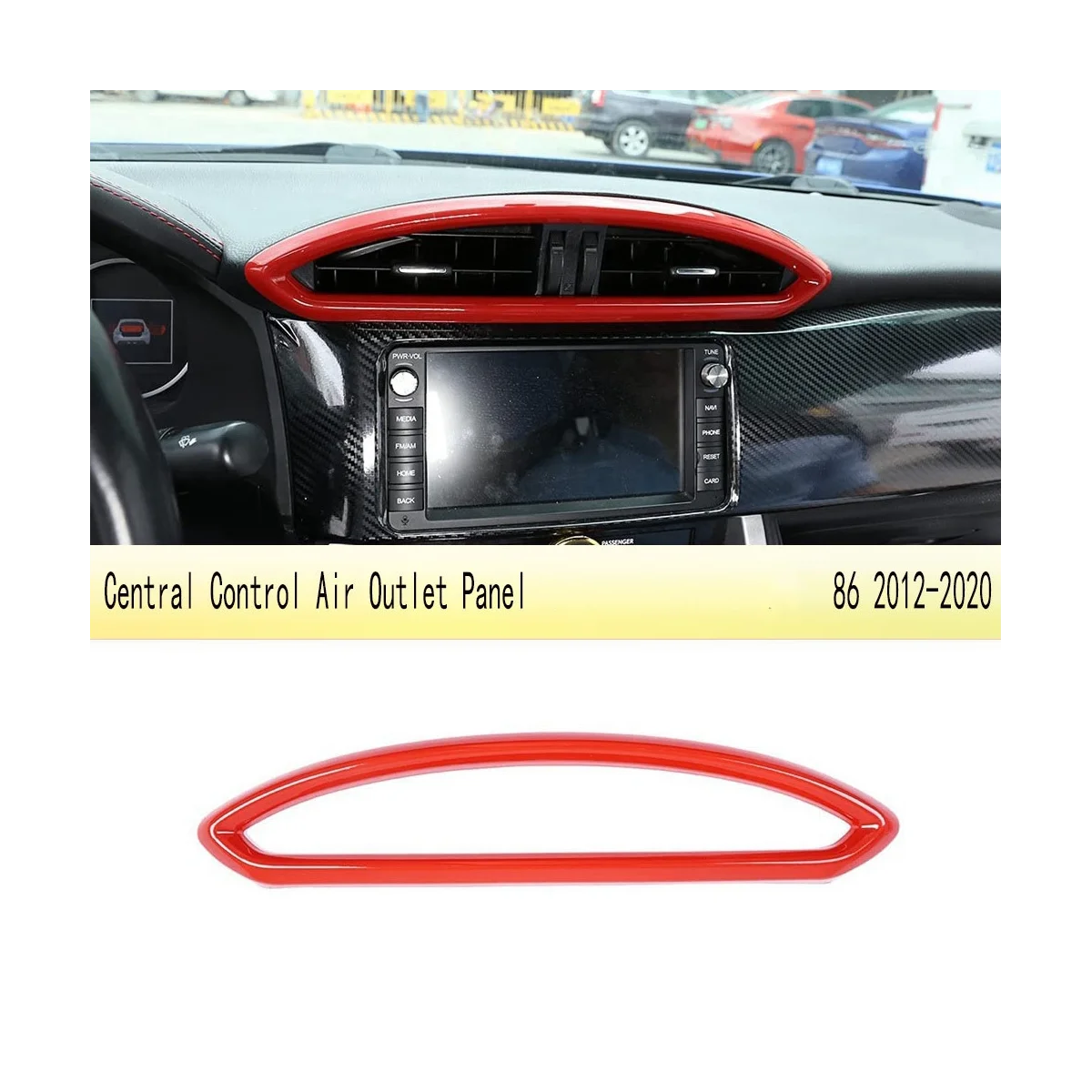 

Car Central Control Air Outlet Panel Frame ABS Cover Auto Sticker for Subaru BRZ Toyota 86 2012-2020