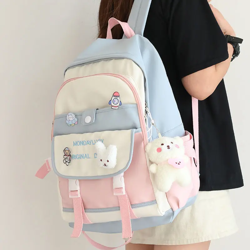 Школьные сумки средней школы для девочек, милый школьный рюкзак, женская сумка для книг, корейский Повседневный стиль колледжа 2022