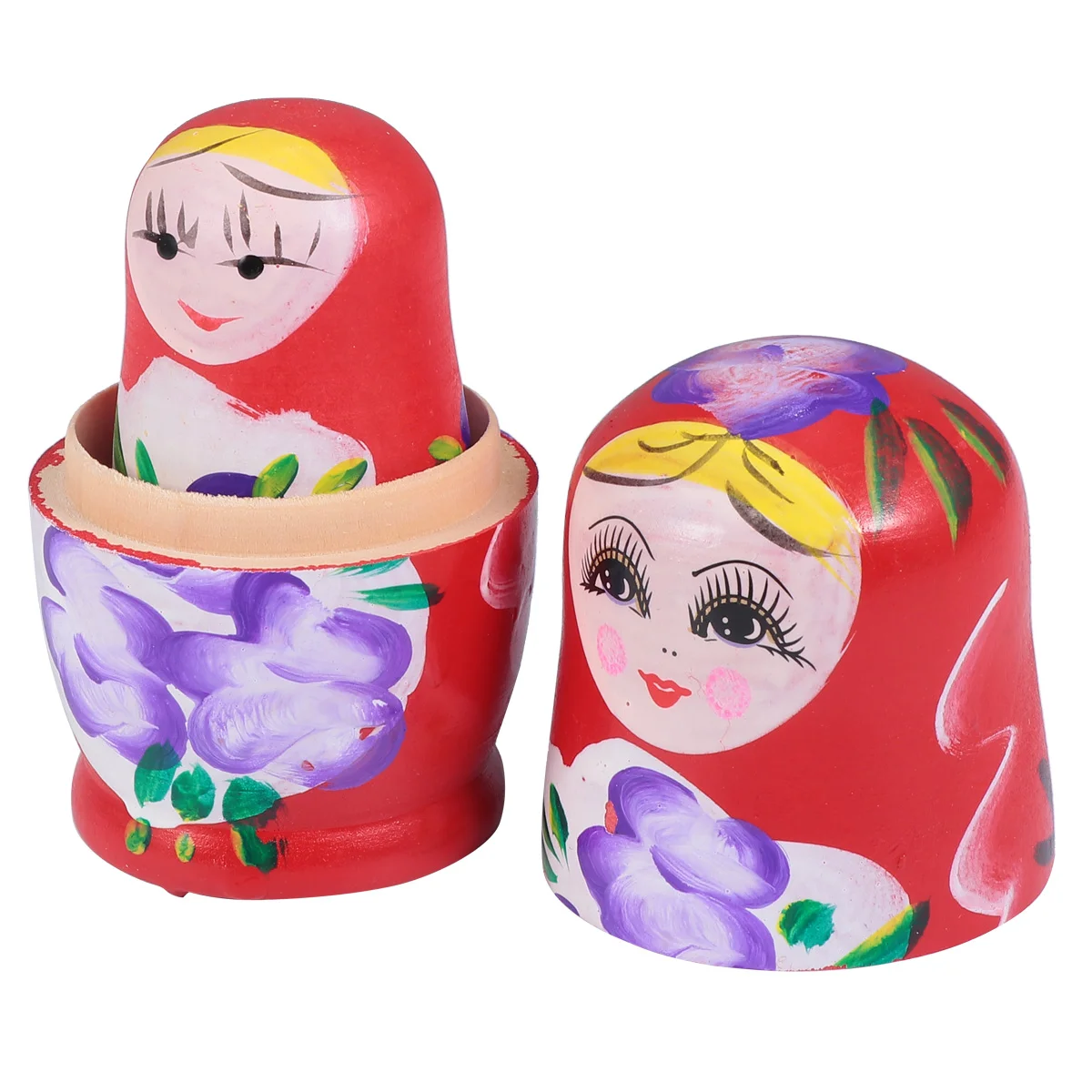 

Russian Nesting Kids Toy Stacking Christmas Wooden Painted Matrioskas Holiday Figures Stocking Filler Handmade Traditional Dead