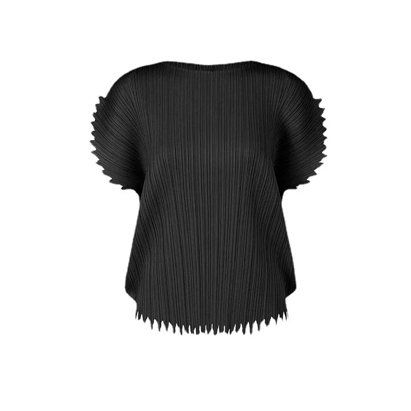 

Женская плиссированная футболка с рукавом «кукла»