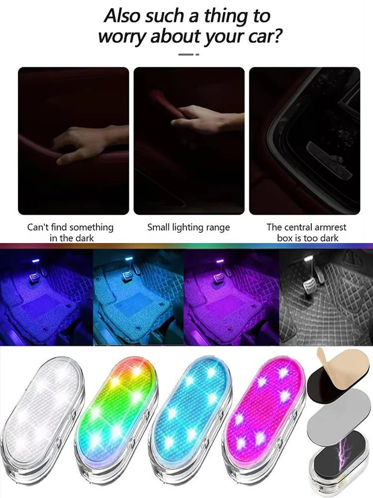 Портативный USB-светильник для автомобиля 1 шт. внутренняя лампа дверная