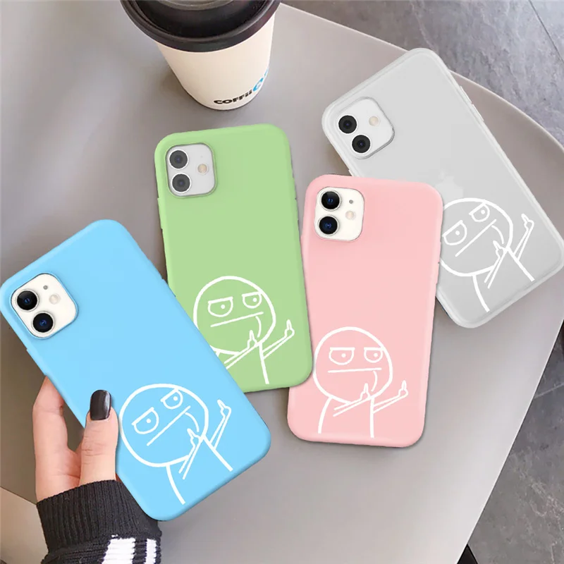 

Чехол для телефона с забавным мультяшным рисунком для iPhone 13, 12, 11 Pro, Max, X, XS, Max, XR, 12 Mini, 7, 8, 6, 6S Plus, 5 5S SE, 2020 Мягкий силиконовый чехол