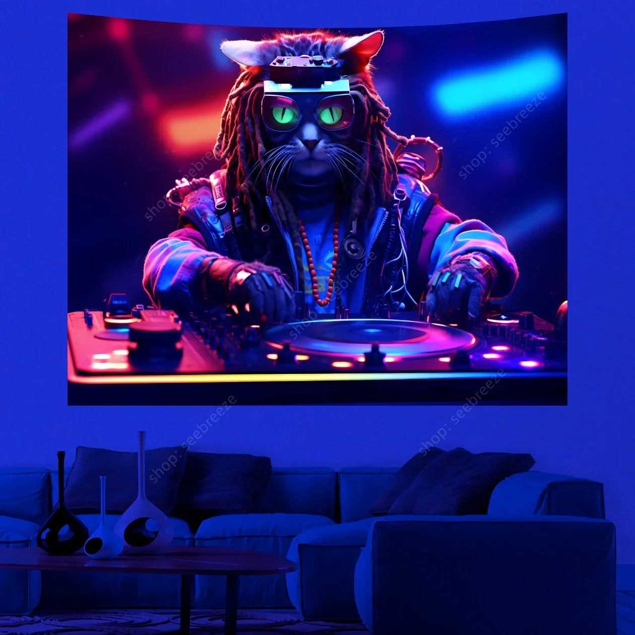 

Полиэстерный гобелен Hippie Cartoon Character