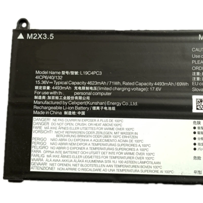 Фото Новый аккумулятор L19C4PC3 L19M4PC3 для Lenovo Legion S7 15IMH5 15IMH6 15ARH5 82HM 15ACH6 Y9000X Rescuer R9000X Y750S 15IMH 81YX 82BC №2