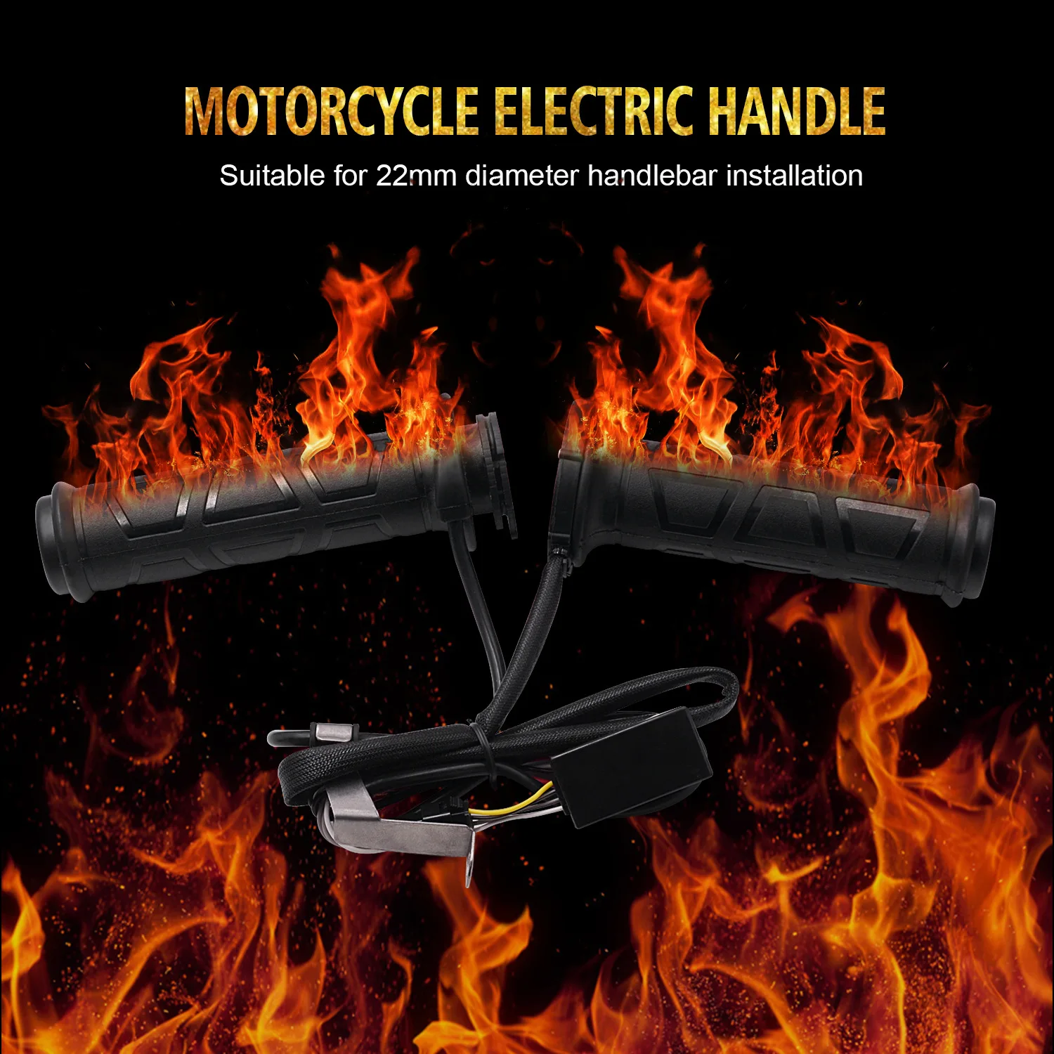 

Motorcycle Handlebar Electric Hot Heated Grips 12V Modified Multigear Temperature Adjustable Heating Winter Motos Handle 12W-24W