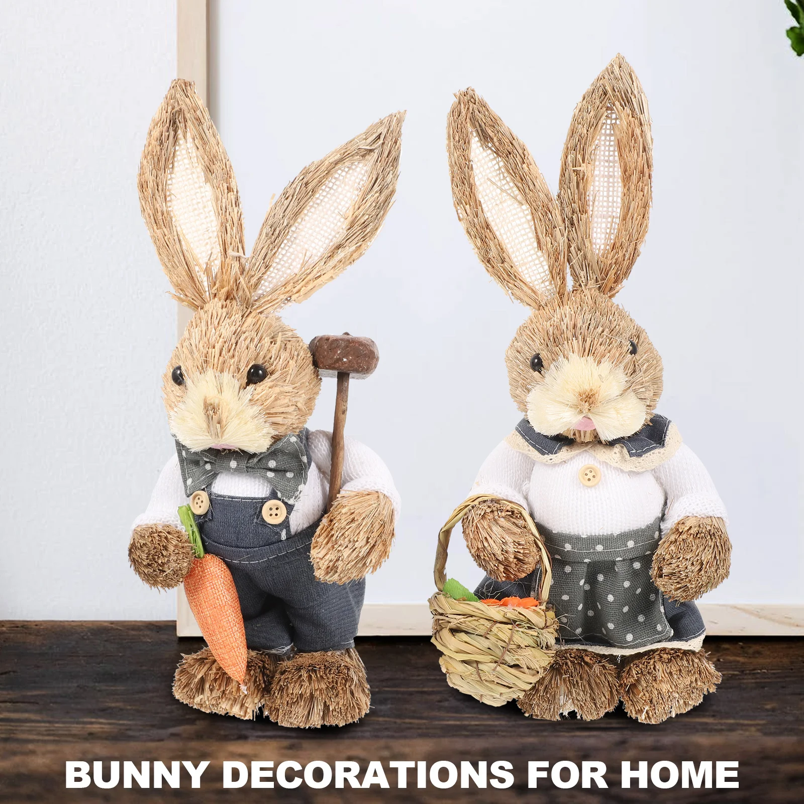 

2pcs Decor Rabbit Decor Bunny Decorations For Home Home Decor Spring