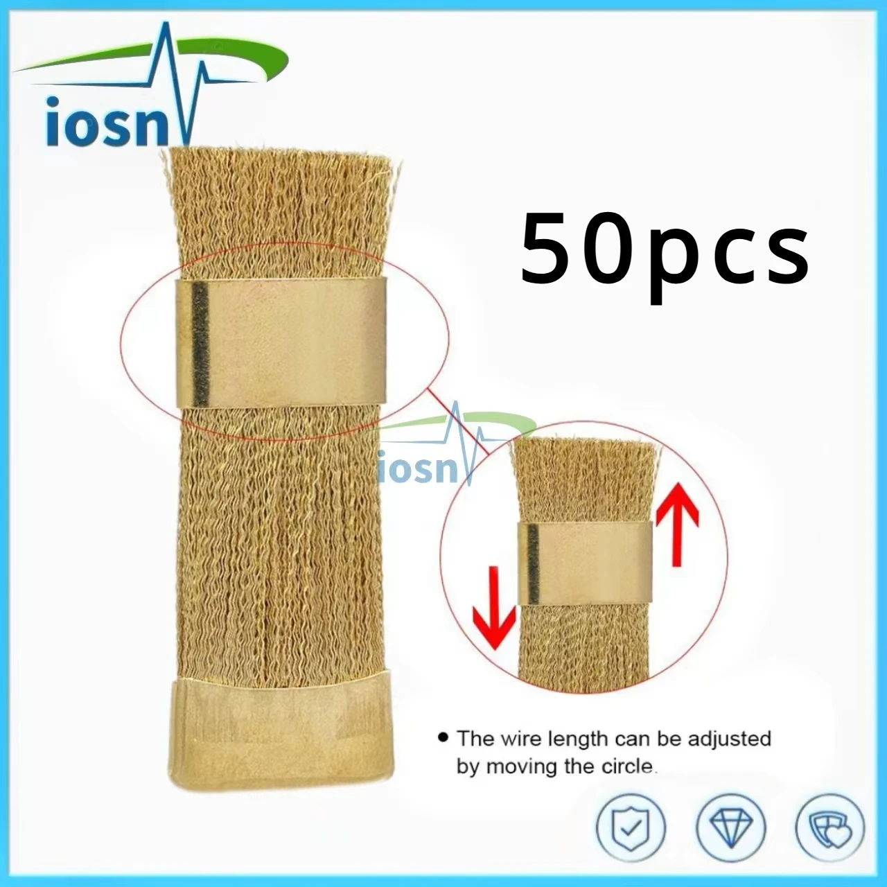 50 шт. медные щётки для чистки зубных буров
