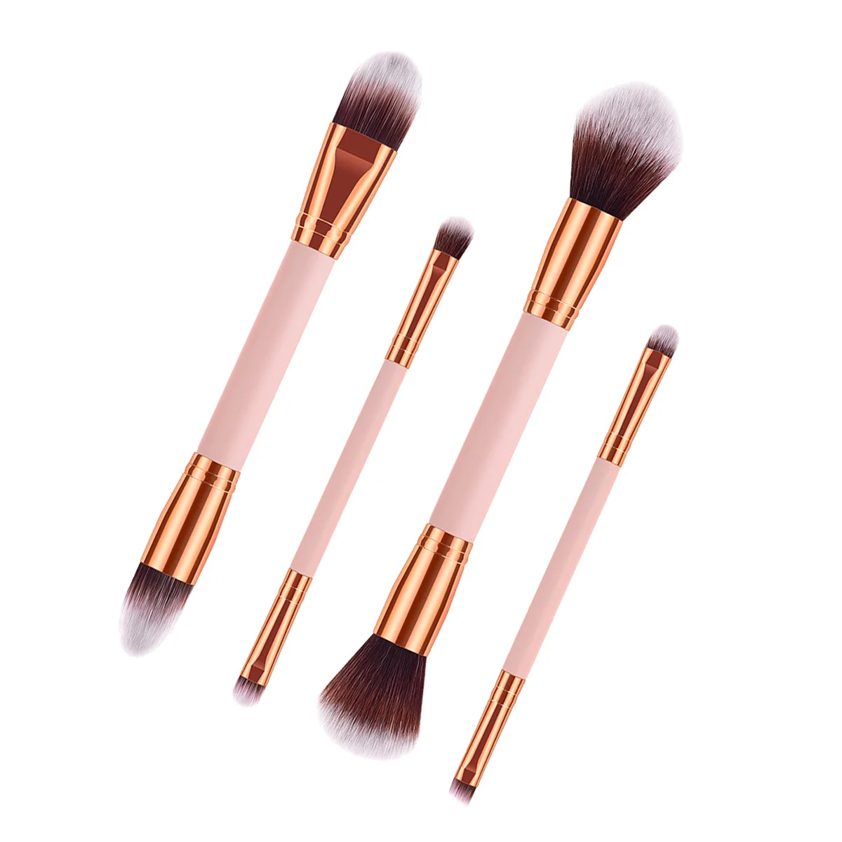 

4 Makeup Brush Nylon Bristles Handle Premium Blush Brush for