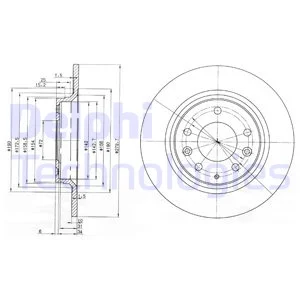 

DELPHI BG3875C DISC REAR 01 MA.323-MA.6-MA.626 1.8-2.0