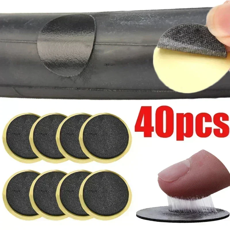 Пластырь для велосипедных шин 20-40 шт. инструмент быстрого ремонта без клея черные