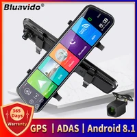 bluavido 10 inch 4g android car mirror dvr adas gps navigation hd 1080p wifi dual camera auto video recorder 24 hours monitoring