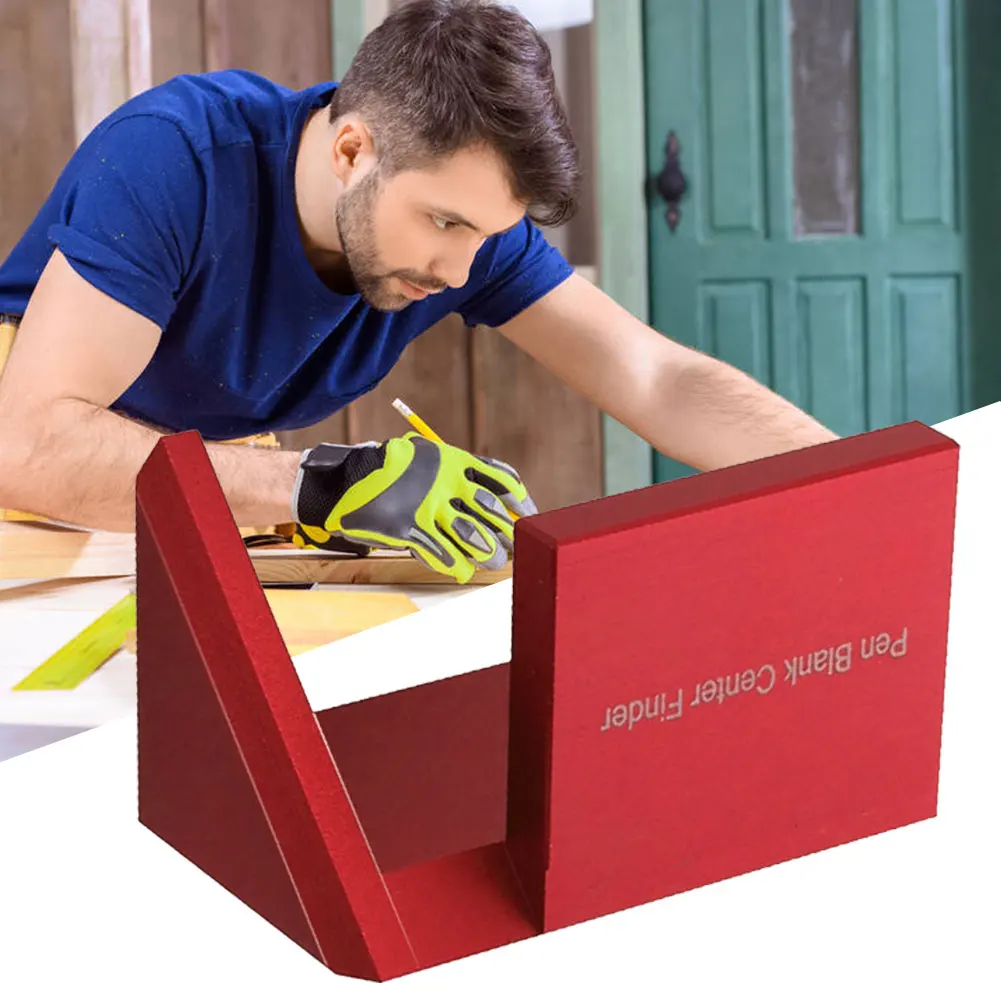 

Aluminum Alloy Wood Pen Blank Center Finder 45 Degree Angle Line Caliber Scriber Accurate Scale Woodworkers Accessories