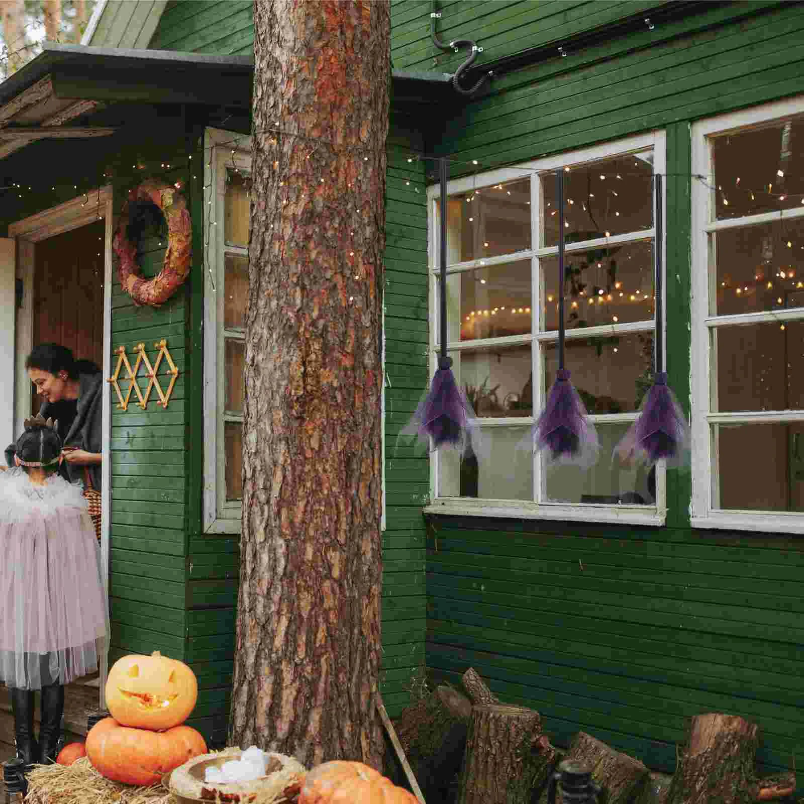 Хэллоуин метла для реквизита ведьмы беса паук украшения косплей костюм дети