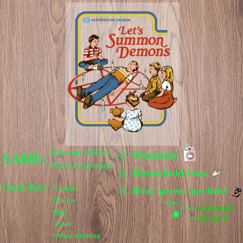 

Распродажа, пластырь для одежды с изображением демонов, Детские термонаклейки для джинсов