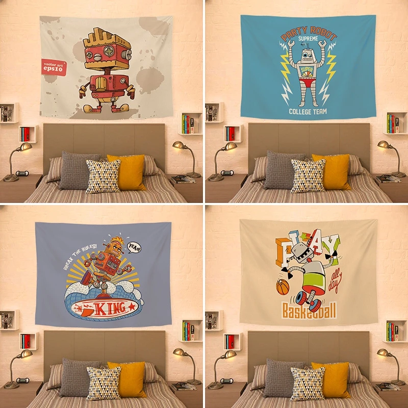 

Wall Hanging Background Cloth Wind Tapestry Cartoon Animation Net Red Hanging Cloth Room Bedroom Decoration