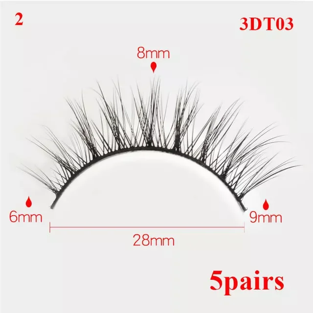 

Devil Cosplay Lash Extension False Eyelashes 5 Pairs 3d Bunch Japanese Fairy Lolita Eyelashes Daily Eye Makeup Tool