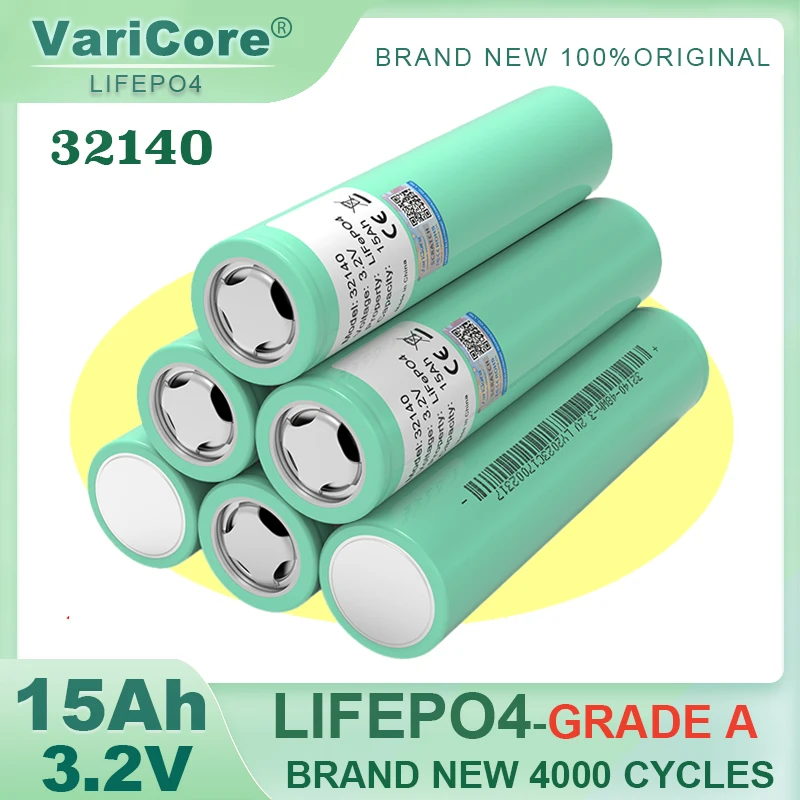 VariCore 3 2 V 32140 15Ah LiFePO4 аккумуляторная батарея diy 4s 8s 12v 24V 36V инвертор для