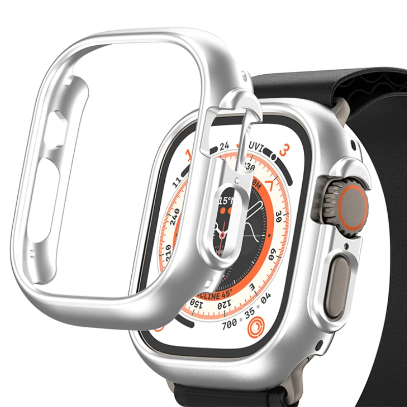

Matte Cover For Apple Watch Case Cutout Case Bumper protector apple watch 7/8 41mm 45mm PC Frame For iwatch Series 8 Ultra 49mm