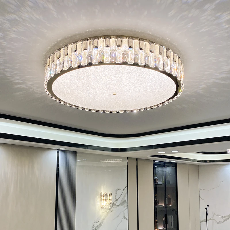 

Роскошная хрустальная Высококачественная потолочная лампа для гостиной 2023, новая современная Минималистичная атмосферная лампа для виллы, столовой, спальни