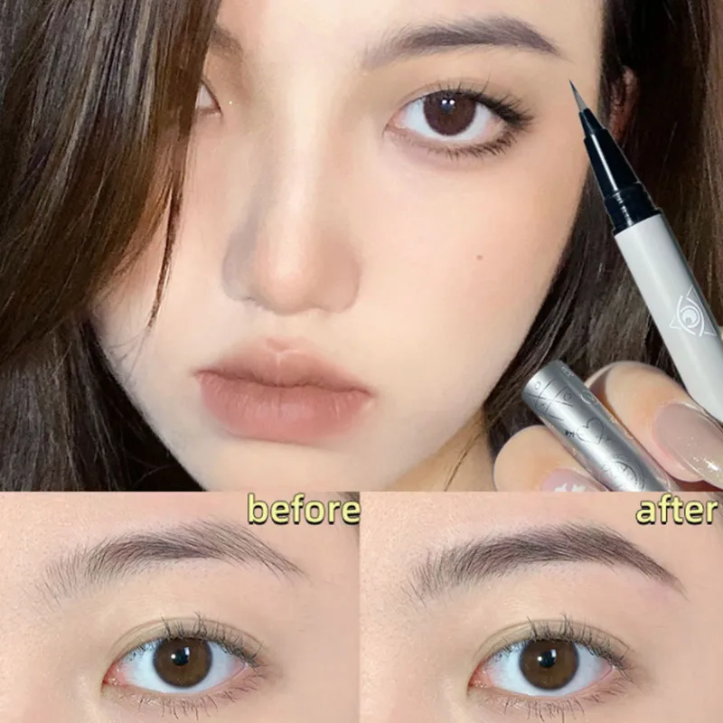 Water Eyebrow Pencil Liquid Pen Draw Eyeliner Lying Silkworm Ultra-fine Tip Tatoo Tint Pigment Makeup Cosmetics |
