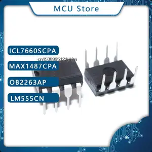 10PCS ICL7660SCPA DIP8 ICL7660 DIP ICL7660S DIP-8 ICL7660SCPAZ MAX1487CPA MAX1487EPA MAX1487 OB2263AP OB2263 OB2263P LM555CN IC