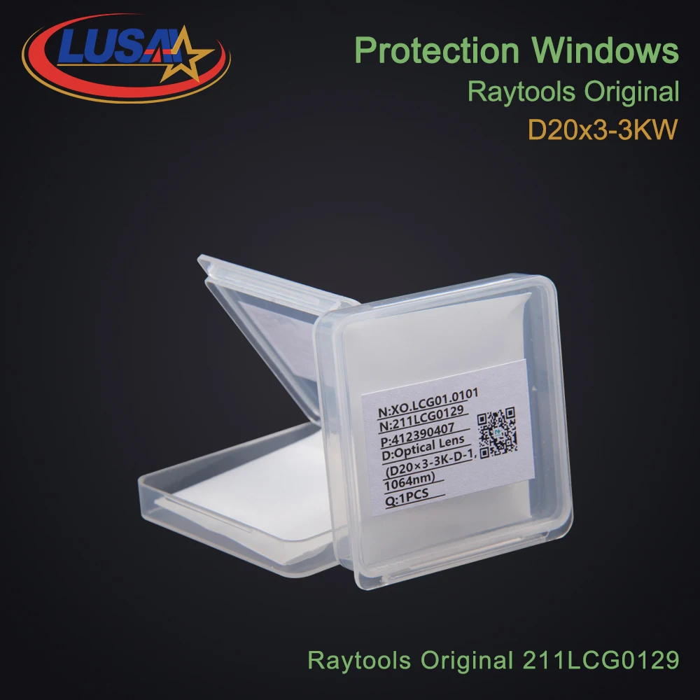 LUSAI 10 шт./лот Raytools оригинальная Лазерная Защитная линза для окон 20x3 3 кВт 211LCG0129