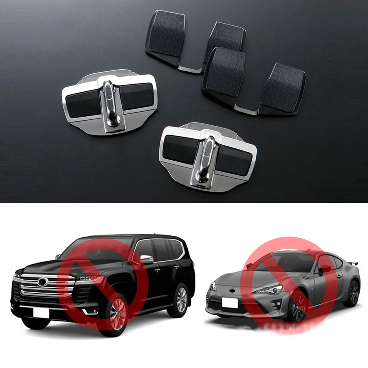 

1 Sets TRD Door Stabilizer Door Lock Protector Latches Stopper Cover for Lexus All Series ES GX460 LC LS LX NX RX UX