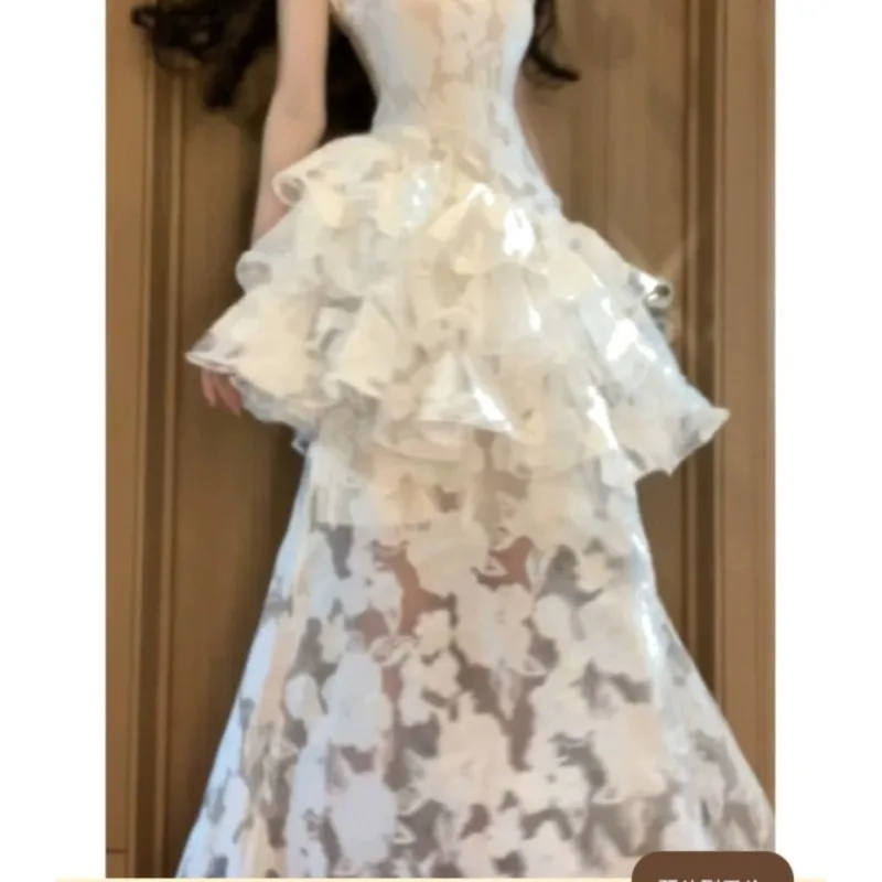 Первый платикодон великолепное Цветочное платье Pettiskirt летнее