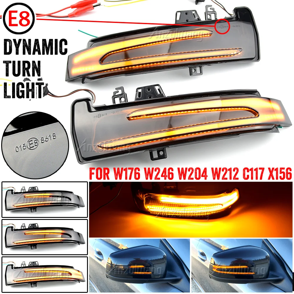 

LED Dynamic Mirror Indicator Dynamic Indicator Blinker For Mercedes-Benz W176 W246 W204 W212 C117 X156 W221 W218