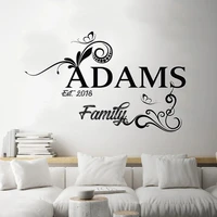 family last custom name wall stickers personalized decals vinyl murals for bedroom livingroom decoration wallpaper hj1526