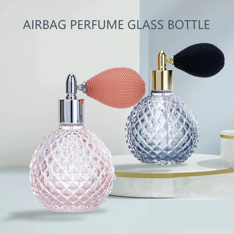 Anne-Beauty Vintage Perfume Spray Bottle 100ml Pink Vintage Refillable Perfume Bottle With Long Tassel
