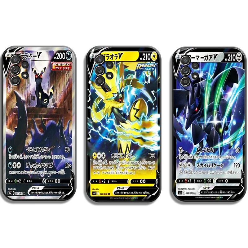 

Pokémon Flash Card Phone Cases For Samsung Galaxy A31 A32 A51 A71 A52 A72 4G 5G A11 A21S A20 A22 4G Funda Back Cover Carcasa
