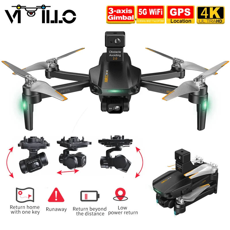 

Квадрокоптер Vimillo M10 с GPS и HD-камерой, 800 м
