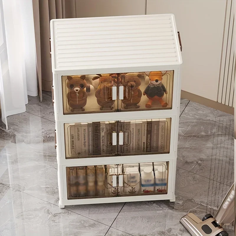 Складной ящик для хранения большой емкости многослойный органайзер шкафа с