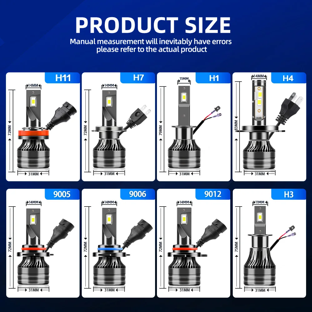 Лампы для автомобильных фар CSP 9005 9012 K 12 в 24 В 9004 лм 2 шт.