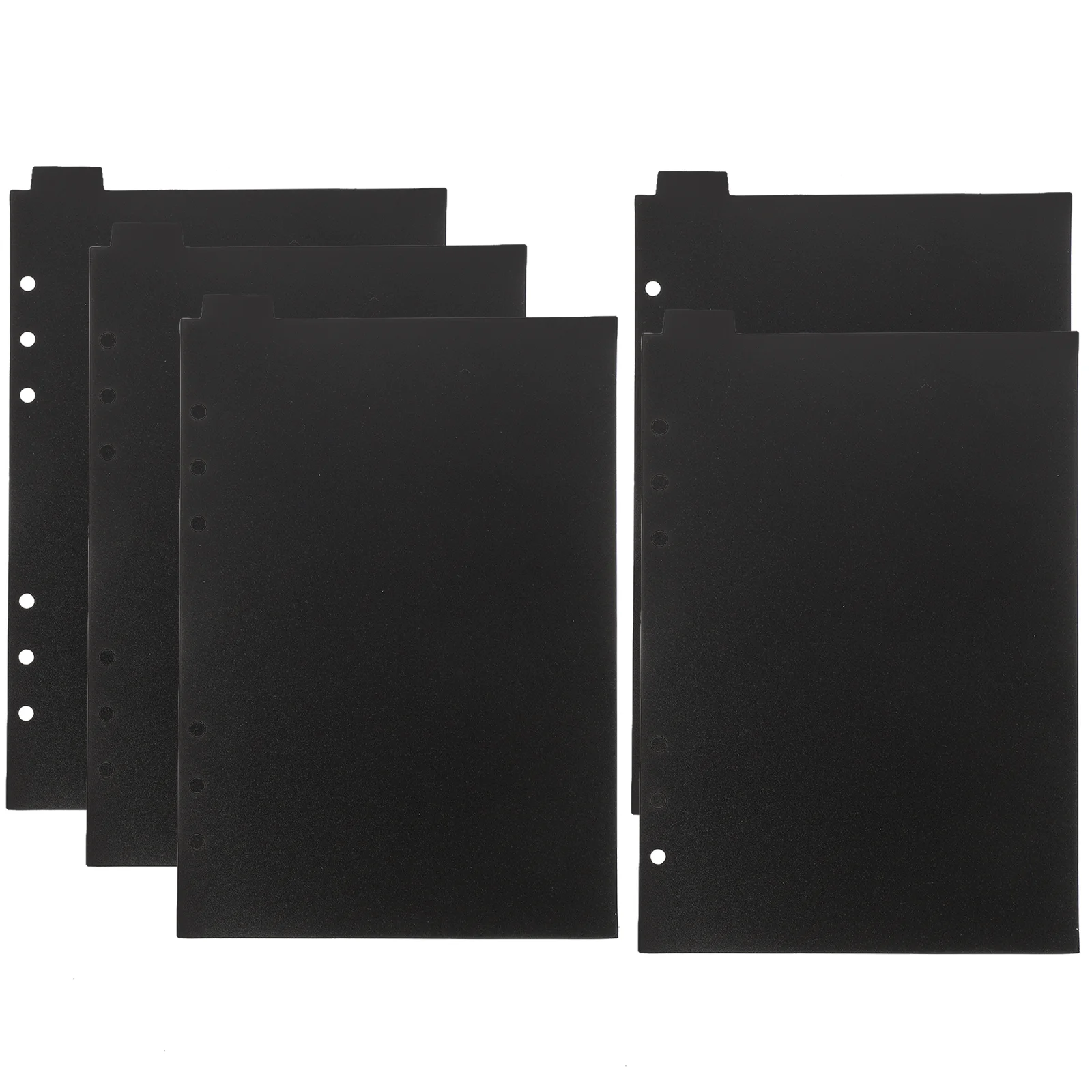 

5 Pcs Partition Baffle Clear Binder Folder Dividers 6 Ring Tab Plastic Tabs Pp Separators Page