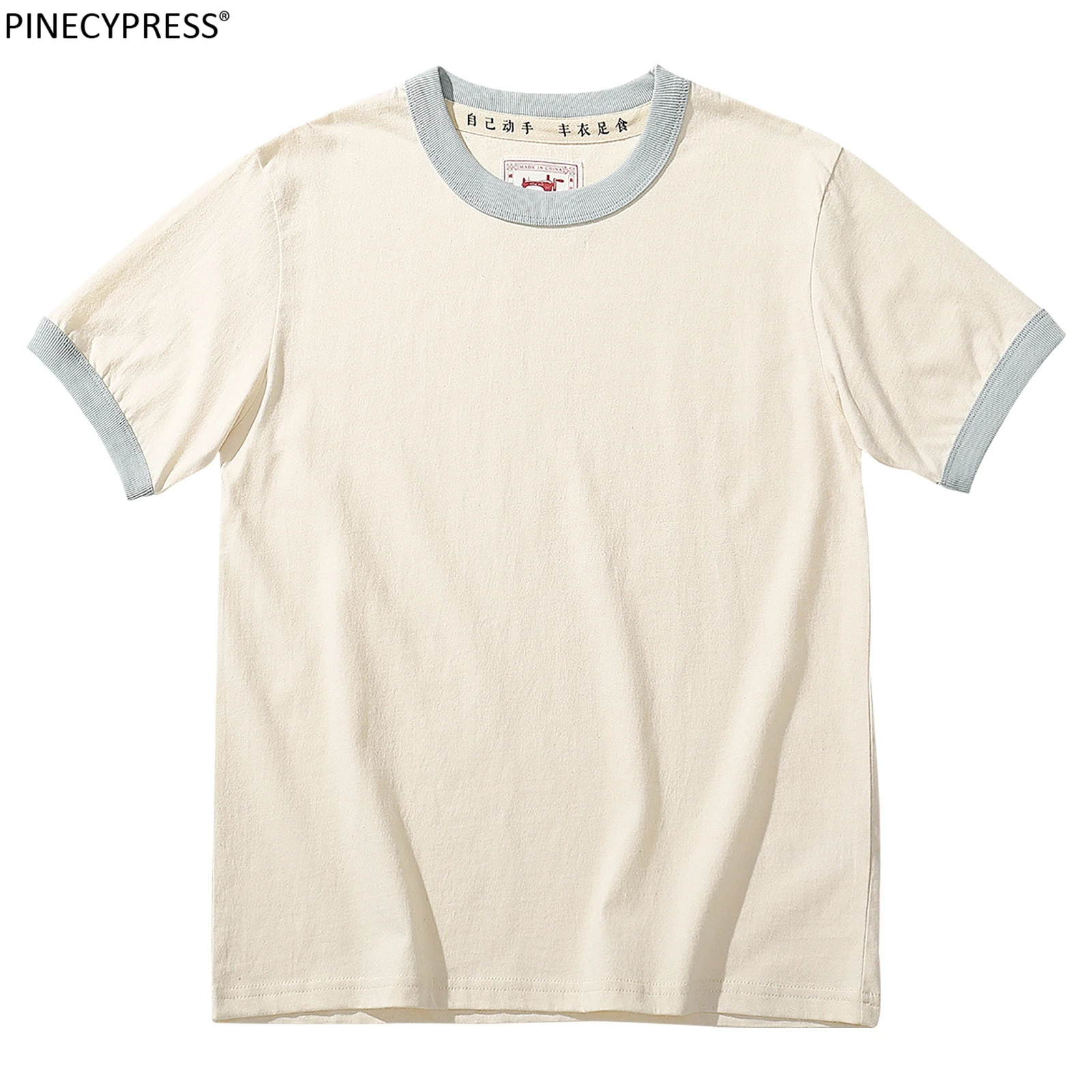 

100% Cotton Summer Anti-static Soft Male Clothing Vintage T Shirt Patchwork Tops Tees Casual O-Neck Short Sleeve Men T-Shirt