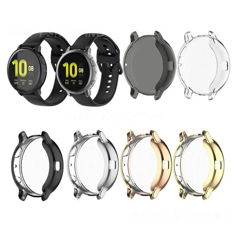 

Protective Case For Samsung Galaxy Watch Active 2 44mm Plating TPU Protective Case All-inclusive Protective Cover Accessories