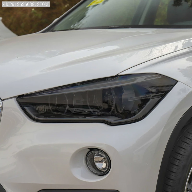

2 Pcs Car Headlight Protective Film Smoked Black Tint Wrap Vinyl Transparent TPU Sticker For BMW X1 F48 2015-Present Accessories