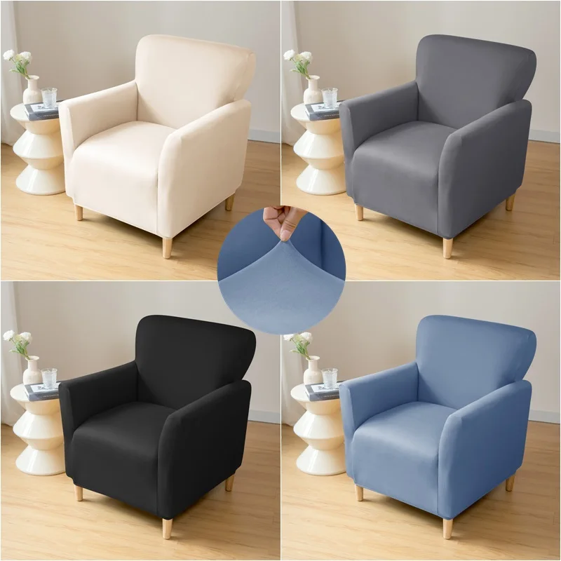 

Water Repellent Tub Chair Cover Stretch Club Couch Armchair Slipcovers Elastic Single Sofa Covers for Living Room Bar Counter