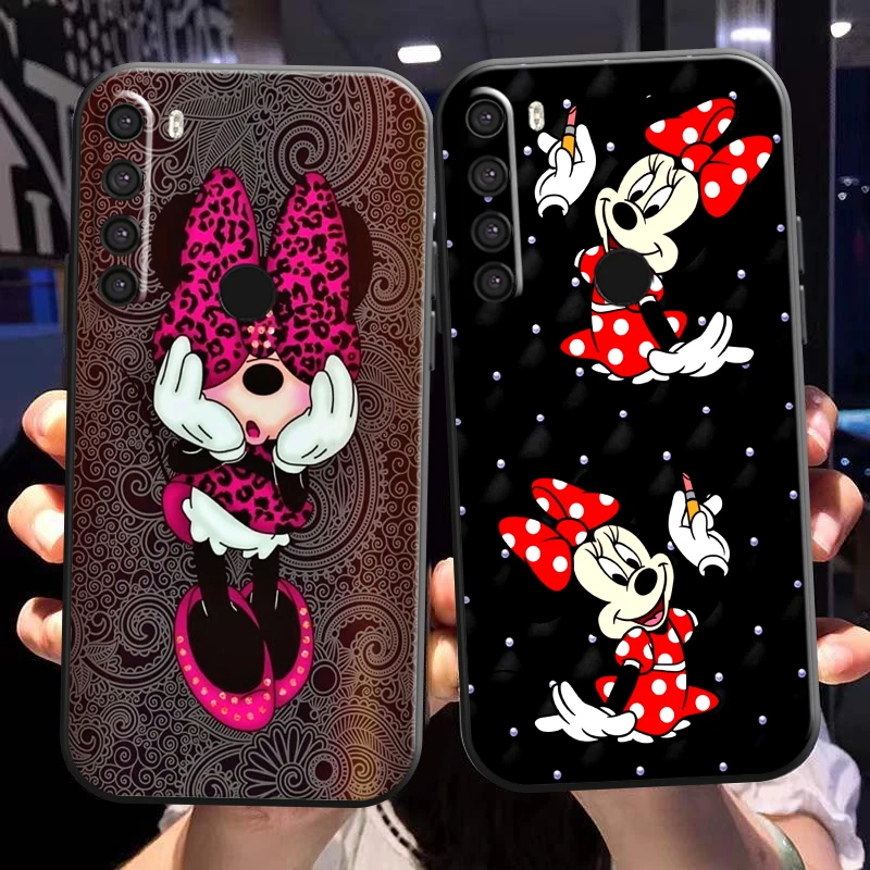 

Cartoon Minnie Mouse Phone Case For Xiaomi Redmi Note 8 Pro Note 8T Redmi 8 8A Black Soft Liquid Silicon Silicone Cover Carcasa