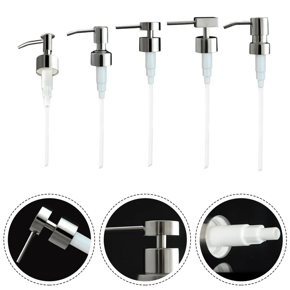 

1pc Stainless Steel Lotion Bottle Dispenser Pump Head Soap Dispenser Press Head Nozzle For Bathroom Hand Press Dispenser Bottle
