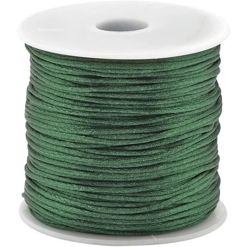 

Шнур нейлоновый для бижутерии, 1 рулон, около 82 ярдов, 1 мм, блестящий шелковистый погремушечный шнур, шнур для бисероплетения для изготовлен...