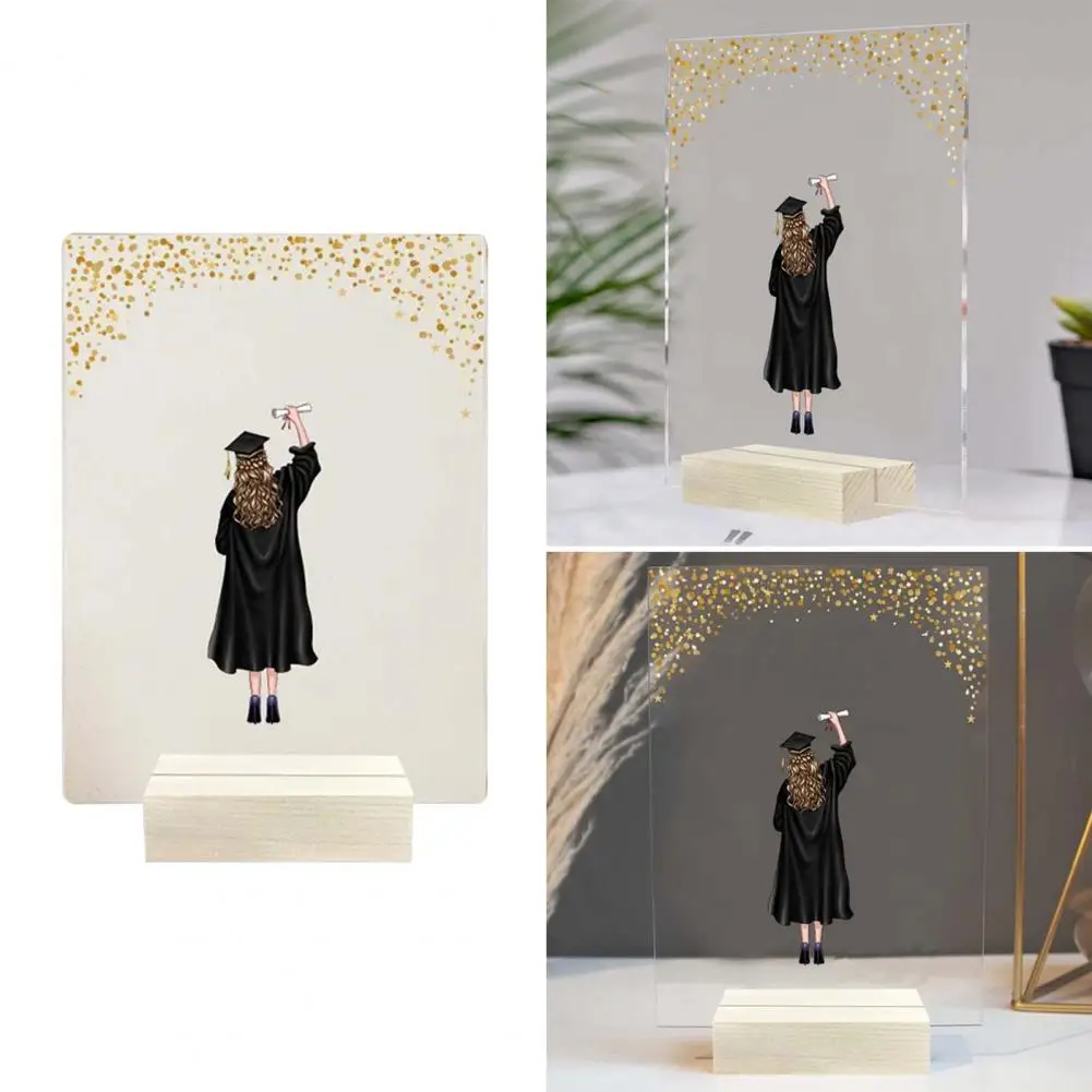 

Exquisite Shatter-proof Handwritten Greeting Graduation Ornament Perfect Gift No Odor Graduation Girl Image Home Supply