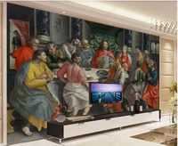 3d wallpaper on the wall religious painting the last supper custom mural living room home decor wallpaper for wall in rolls