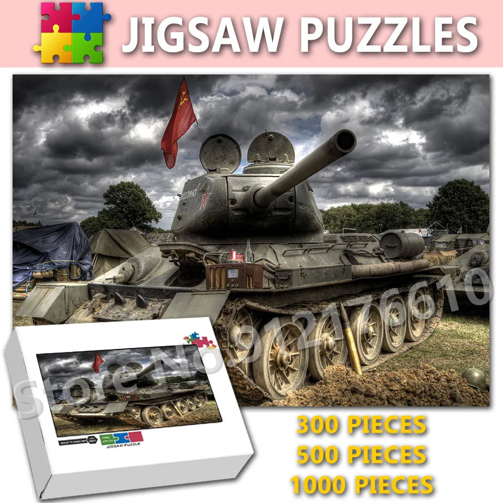 

Tank Car Truck 300/500/1000 Pieces Jigsaw Puzzle for Adult Education Decompression Wooden Puzzle Family Game Toys Christmas Gift