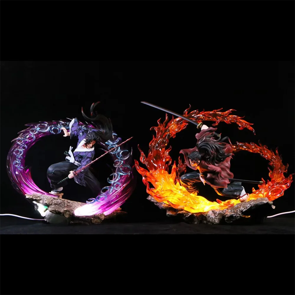 

Anime Demon Slayer Kimetsu No Yaiba Kokushibo Tsugikuni Yoriichi Luminous PVC Action Figure Collectible Model Doll Toy 33-38cm
