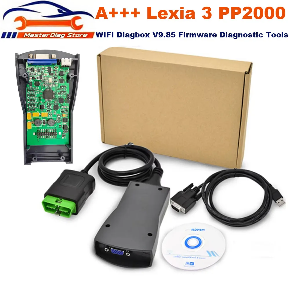Фото Диагностический инструмент Lexia 3 PP2000 Chip WIFI Diagbox V9.85, программное обеспечение для диагностики, сканер OBD2 для Citroen и Peugeot. №2